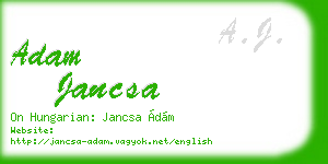 adam jancsa business card